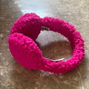 UGG Vibrant Pink Shearling Earmuffs